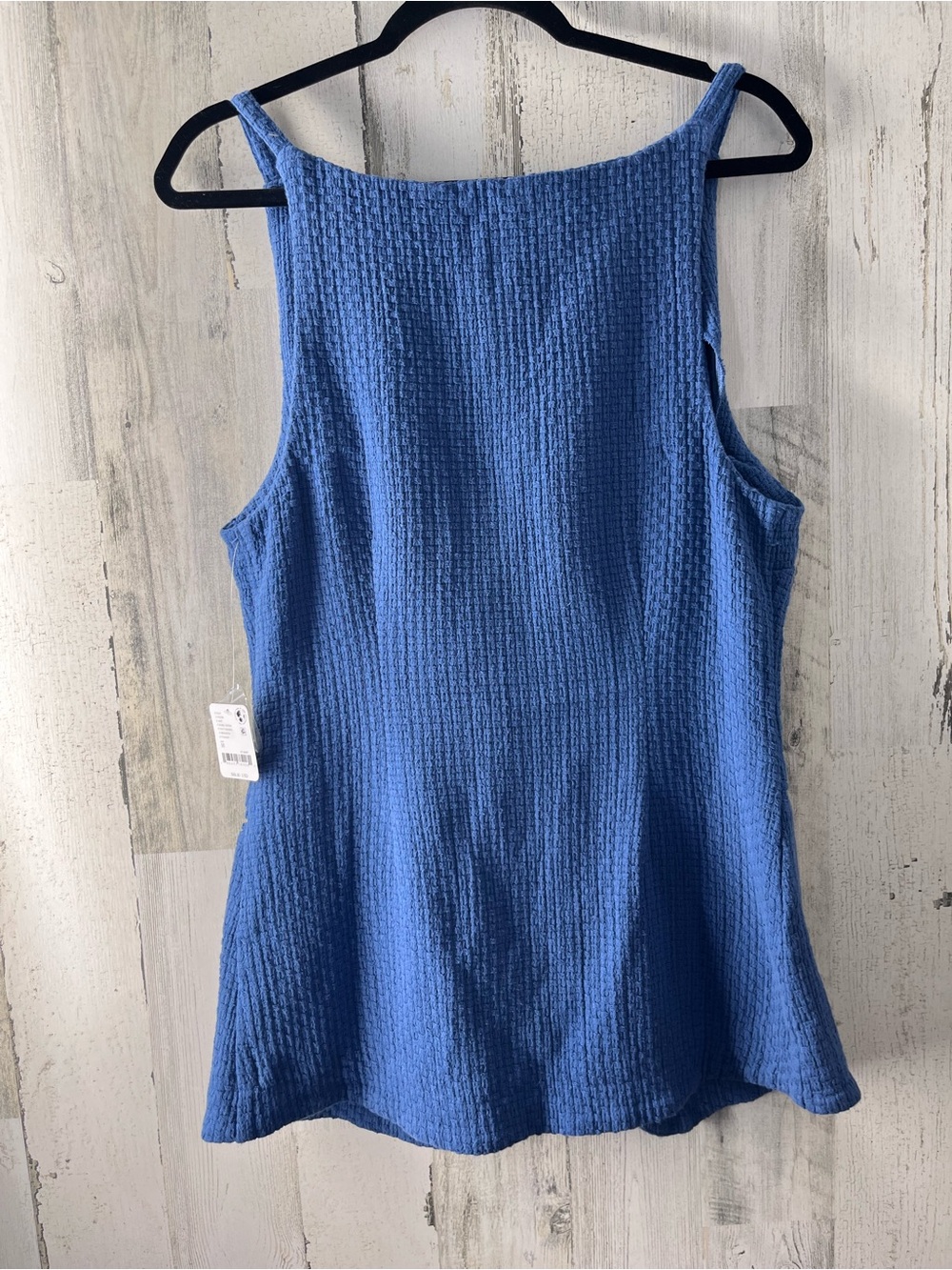 Free People Blue Coastal Classy Sleeveless High-neck Button down Medium Nwt - Picture 3 of 8